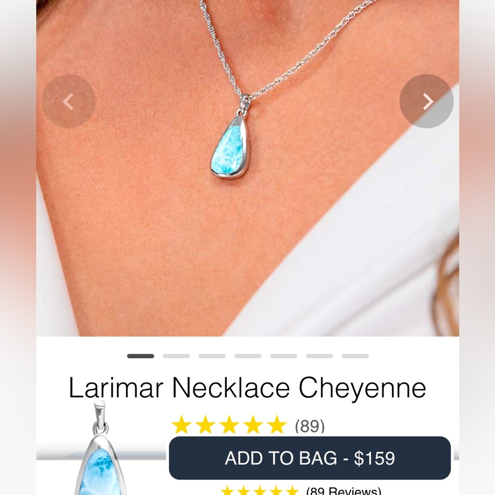 Marahlago Larimar Necklace Cheyenne - Picture 2 of 6
